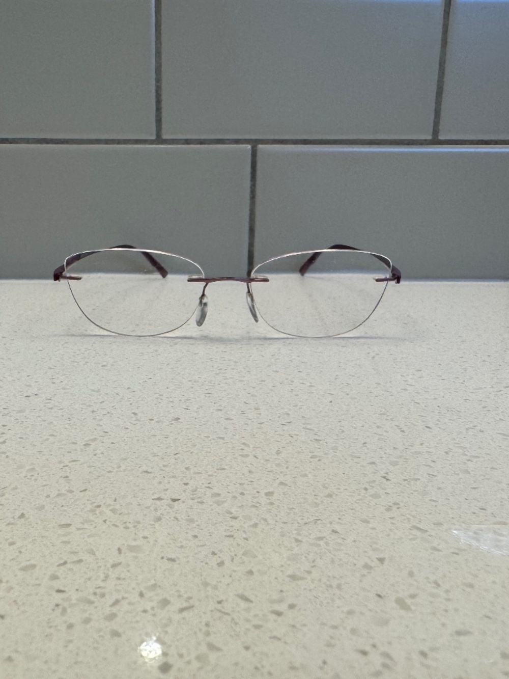 Silhouette women’s purple rimless eyeglasses 4475 40 6058 53-17-140 5416